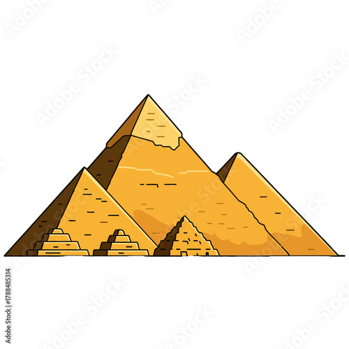 Great Pyramid of Giza Vector Illustration – Egypt Landmark Minimalist Design