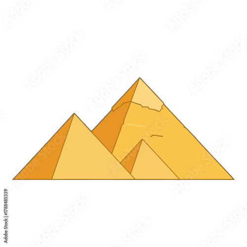 Great Pyramid of Giza Vector Illustration – Egypt Landmark Minimalist Design