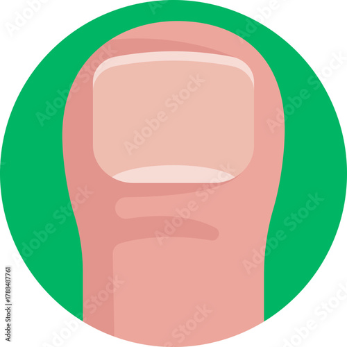 A single human toe, highlighting nail care and pedicure focus.