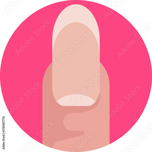 Icon of a human nail representing manicure and nail care services.
