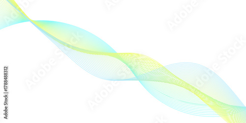 Aqua yellow gradient wave background design