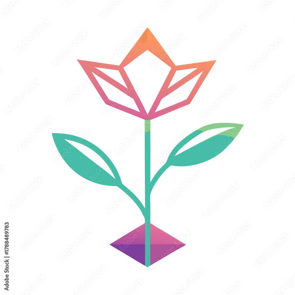 Obraz premium flower logo design