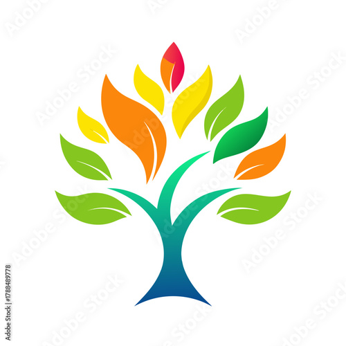 vector illustration of a green plant