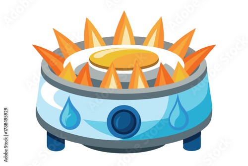 burner on white background