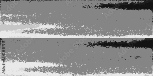 Abstract grayscale textured background with horizontal bands of fragmented shapes and varying tones