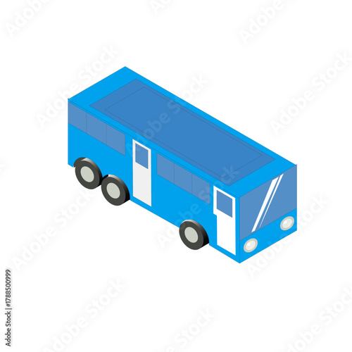 Blue school bus