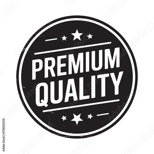 Premium quality stamp emblem with stars