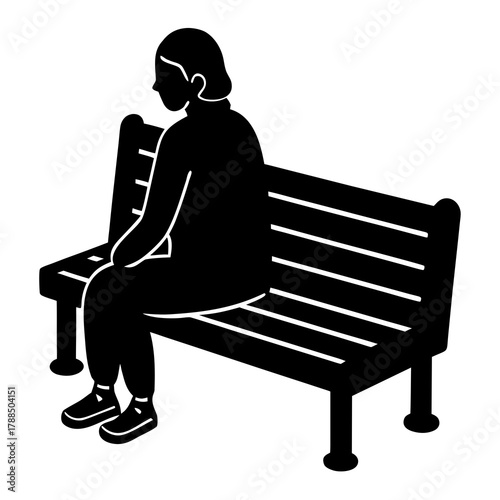 Woman on bench