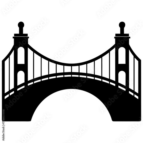 Silhouette of bridge