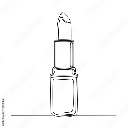Line art of lipstick container in minimalist design  