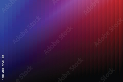 Abstract mosaic of deep blue and vibrant red transitioning to dark purple and black creating a moody and atmospheric gradient background