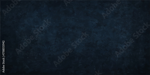 Dark blue grunge texture background, old blank vintage wall surface