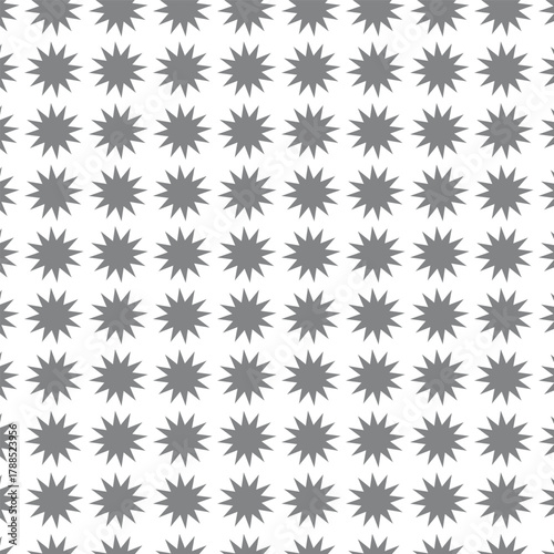 Seamless pattern of gray spiky shapes