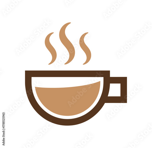 A steaming cup of coffee, perfect for representing morning routines, cafes, or the beverage industry