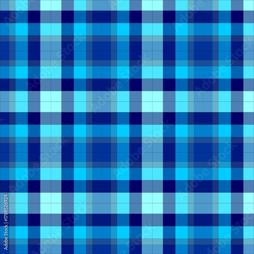 Plaid pattern with shades of blue