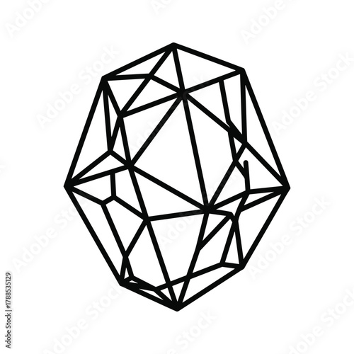 Abstract geometric crystal structure