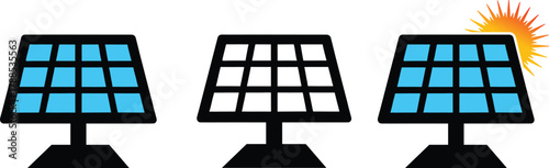 unique Solar panel icon