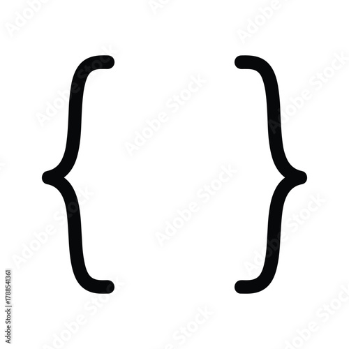 Black curly braces symbol