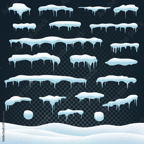 Snow Caps Snowballs And Drifts