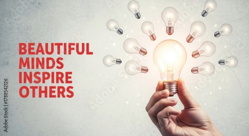 Bright idea inspires many lightbulbs beautiful minds inspire others