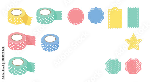 Collection of colorful decorative craft punches and embellishments in various shapes and sizes