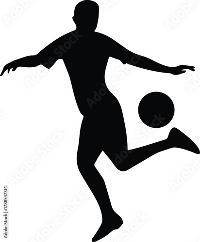 Soccer Action Vector Graphic – Men Playing Football Scene