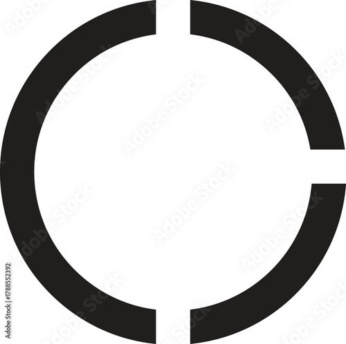 Black circle with gaps