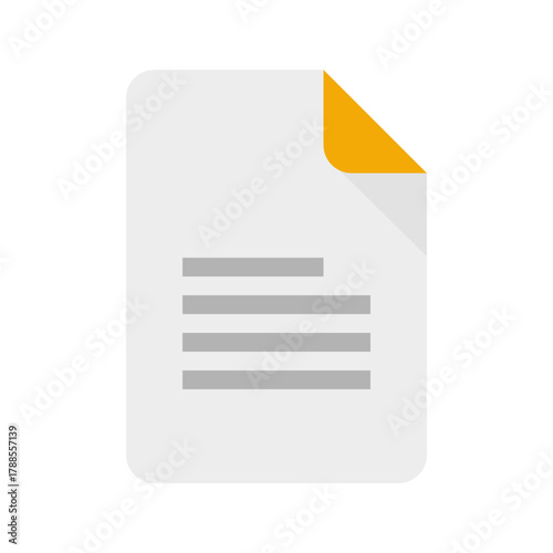 Document Icon: A minimalist document icon, with a curved corner, and perfectly clean lines, representing a concise summary of the essentials
