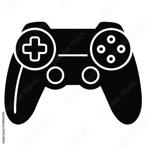 gamer controller icon on white