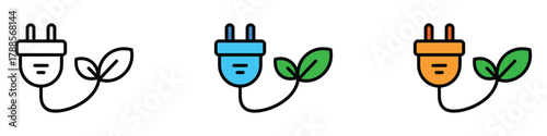Eco Energy icon vector. green technology and sustainability initiative symbol. vector illustration.