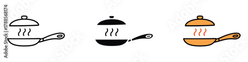 Frying pan icon vector. Culinary Designs and Recipe Creation symbol. vector illustration.