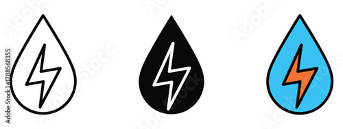 Hydroelectric energy icon vector. innovative energy and sustainable power solution symbol. vector illustration.