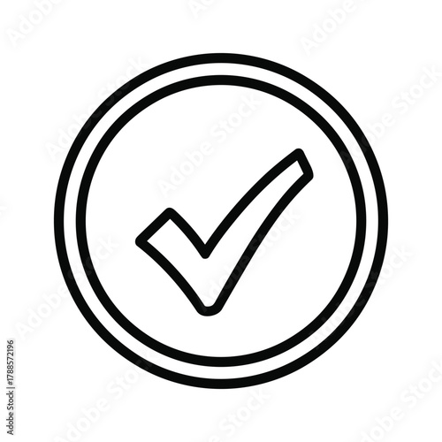 Check mark icon inside a circle