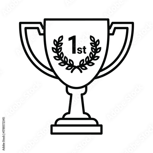 First place trophy with laurel wreath