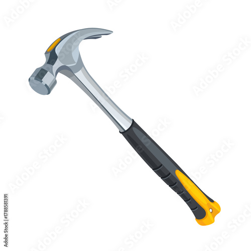 Construction hammer isolated on white background. Vector illustration