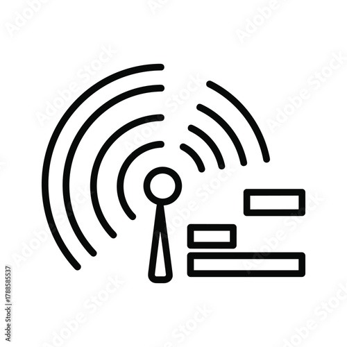 Wifi signal icon with bars representing signal strength