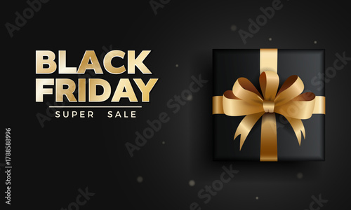 Black Friday Gift Box whith Golden Bow