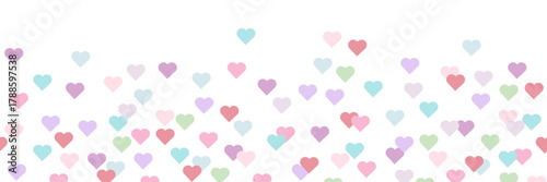 Seamless pastel heart pattern. Cute and romantic vector background in soft colors — perfect for Valentine’s Day, wedding invitations, gift wrapping, and love-themed designs.
