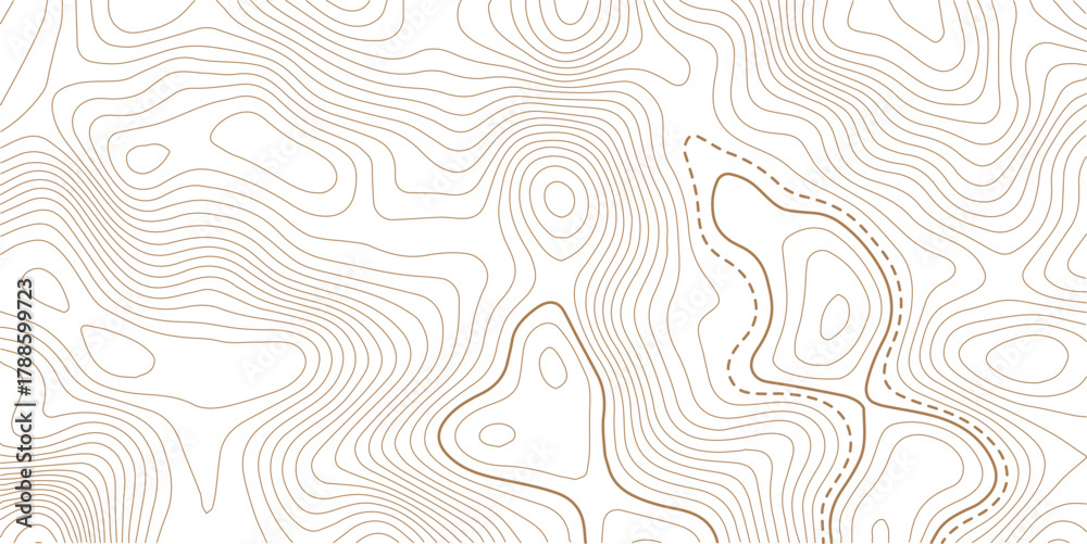 Fototapeta premium Abstract Topographic Pattern contour line map. Luxury gold abstract line art on transparent background image. .The concept of a conditional geography scheme and the terrain path. Design materials. 