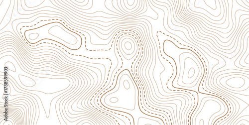 Topographic map background. Geographic line map with elevation assignments.Topographic map ,abstract height lines on white background ,vector.
