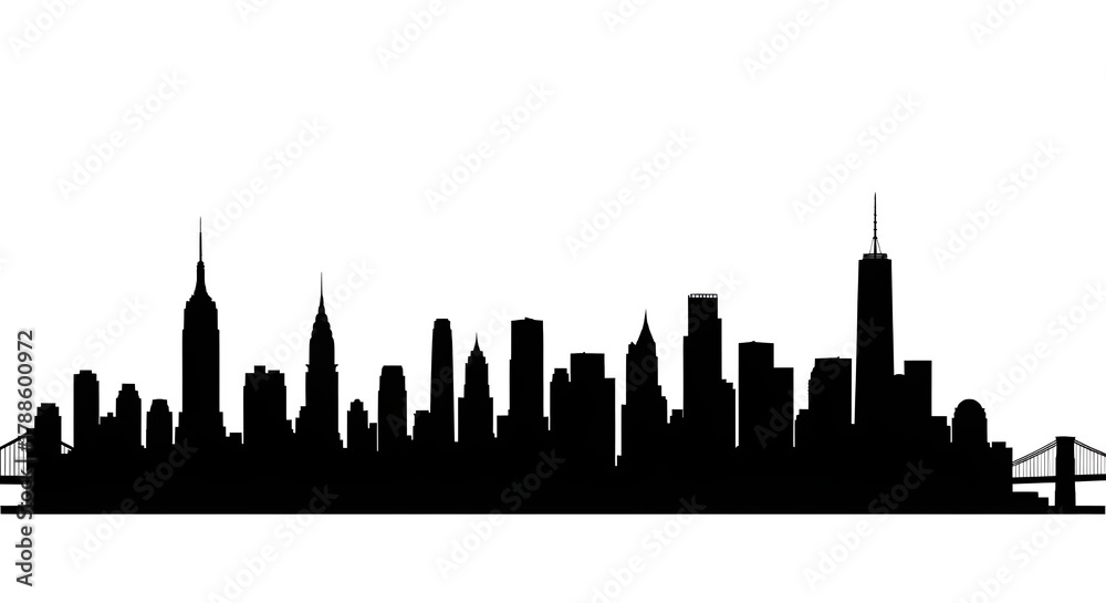 Naklejka premium City skyline silhouette.