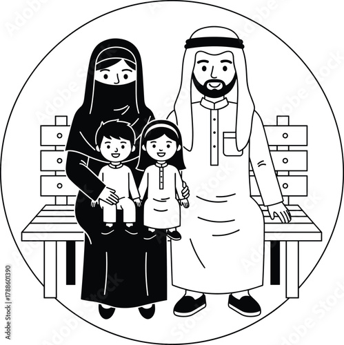 cartoon illustration of a man and woman at home and office activities