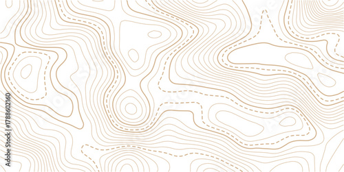 Topographic map background. Geographic line map with elevation assignments.Topographic map ,abstract height lines on white background ,vector.