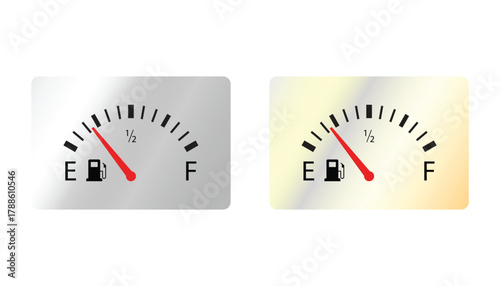 Speedometer, fuel gauge vector .