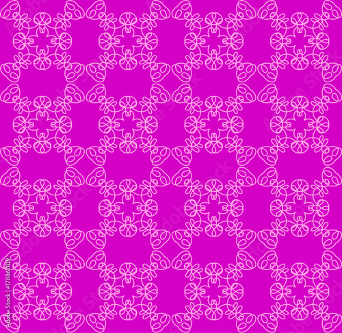 Beautiful pink lace ornament. Seamless pattern for fabric or wallpaper.

