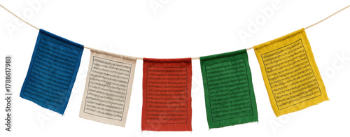 Five Small Tibetan Prayer Flags String