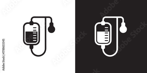 intravenous ivbag outline hospital infusion drip medical symbol