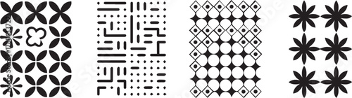 poster pattern study card set minimal abstract repeating motifs grid