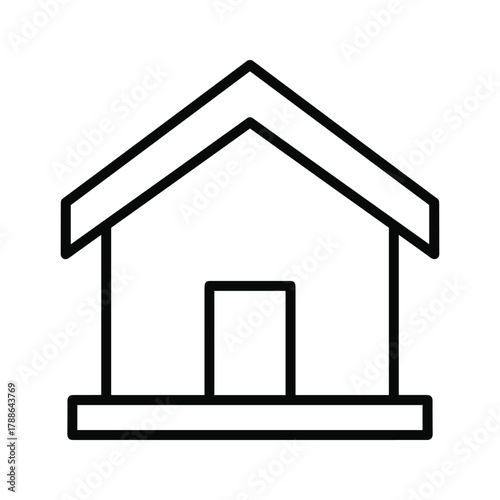 Wallpaper Mural Simple outline icon of a house Torontodigital.ca