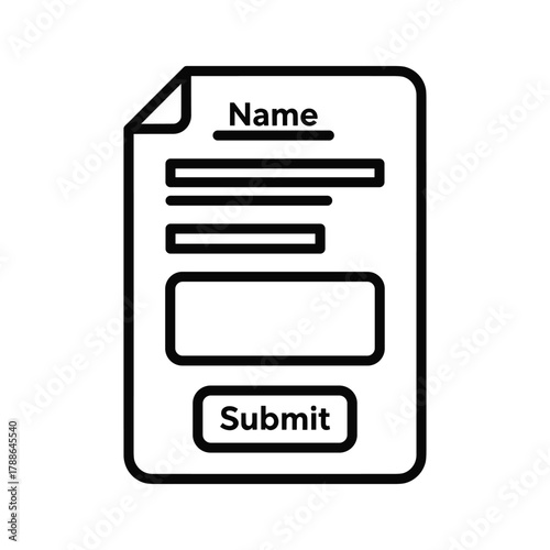 Form with name field and submit button